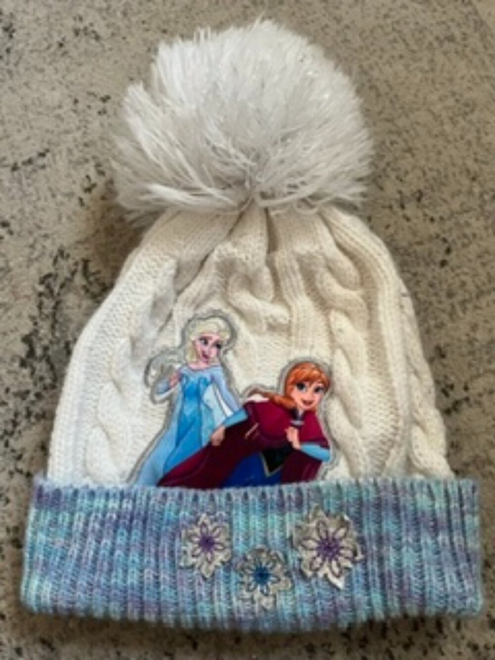 🧡3/$15 Disney Frozen Winter Hat Pom Pom Girls OSFM